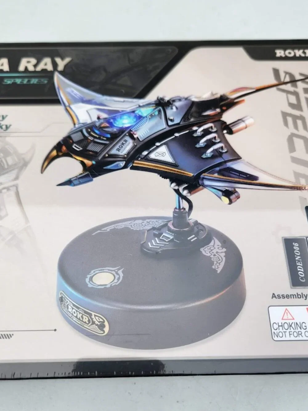 NEW ROKR 3D Metal Model Manta Ray Electric Mechanical Building Model Teens Toy P
